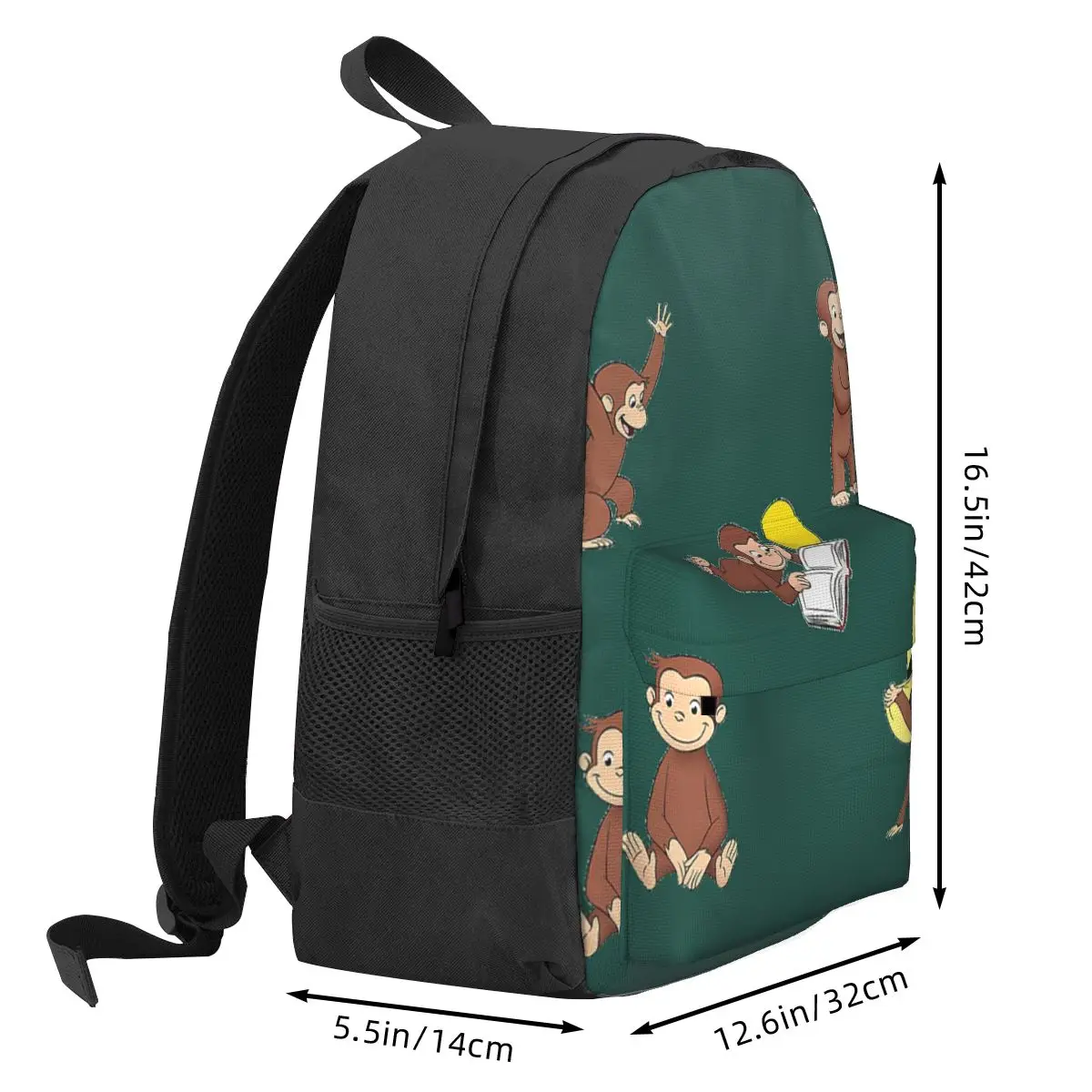 George The Curious Monkey Cartoon For Kids Pack Backpack Hot Sale Daypack Large Capacity Kids BookBagShoulder Bags for Men Women