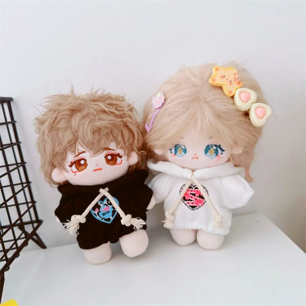 Handmade Hoodies For 10cm Cotton Dolls Sweatshirt Outfits Fashion Clothes Jeans Pants Top For 1/11 1/12 OB11 Dolls Accessories