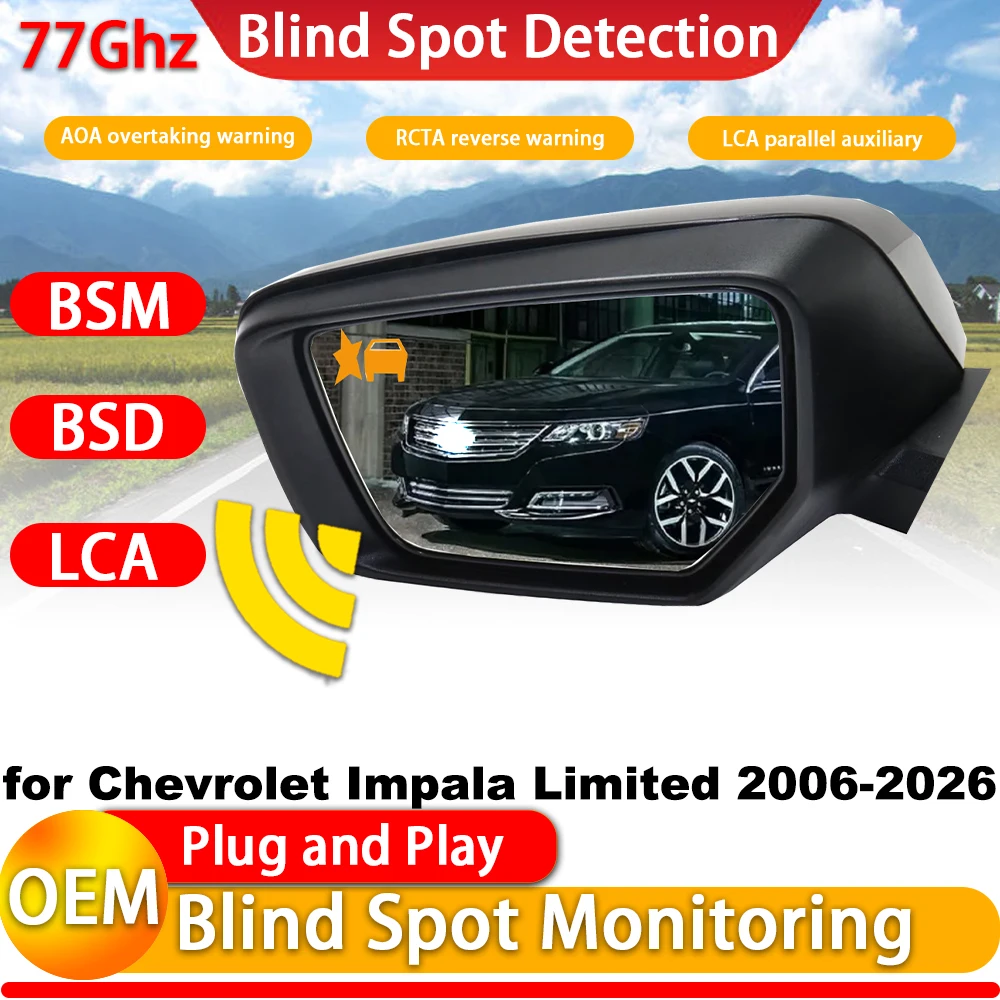 for Chevrolet Impala Limited 2006-2026 Blind Spot Assist Monitor Monitoring Detection BSM BSA BSD System 77Ghz Millimeter Radar