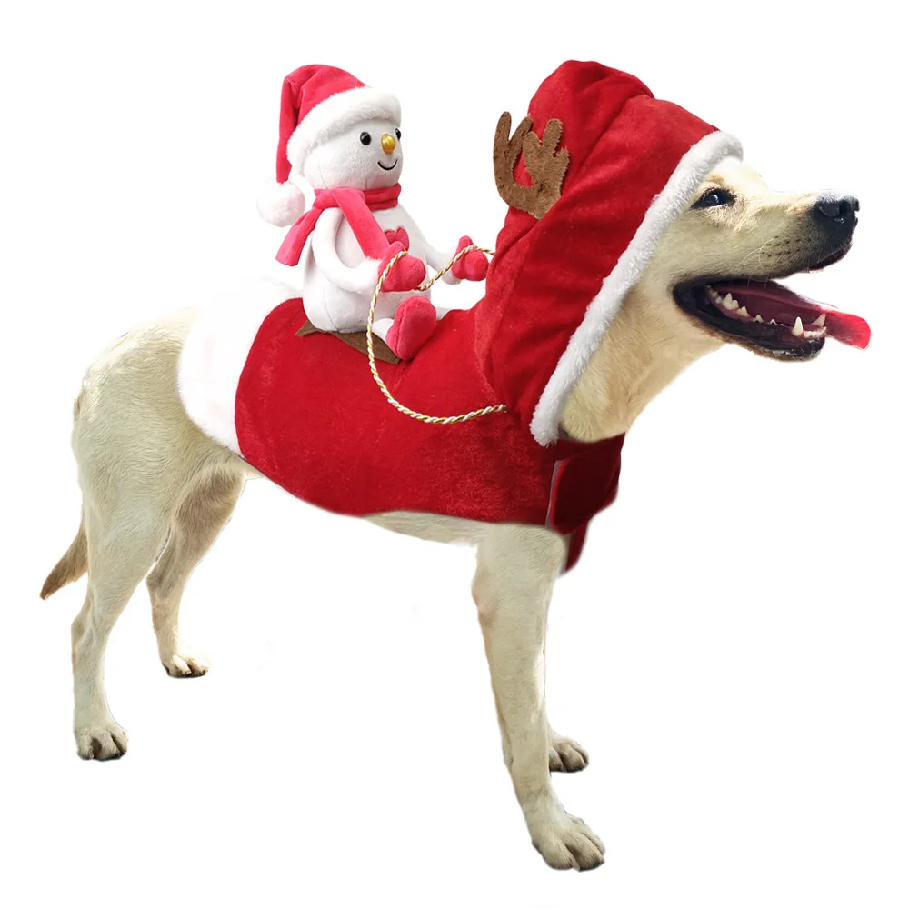 

Christmas Santa Claus Dog Clothes Pets Dog Coat Dog Sweater Pet Clothes Pet Hooded Sweatshirt Pet Halloween Cosplay Pet Dress Up