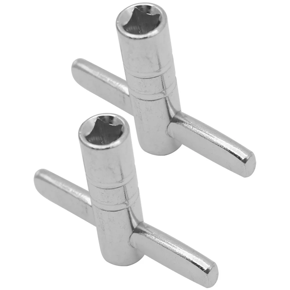 

2 Pcs Drum Wrench Tuning Key Snare Metal Tool Drums Wrenches Iron Plating Keys Instrument