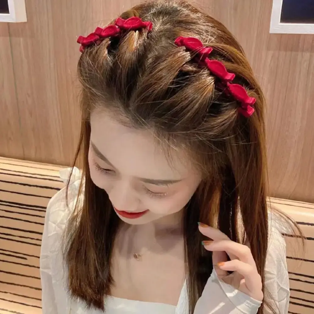 Flocking Hair Clips for Women Girls Sweet Braid Hairpins Bangs Side Clip Barrettes Hair Braid Styling Clips Hair Accessories