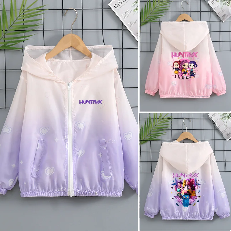 

Kpop Demon Hunters Kids Thin Jacket Rumi Mira Zoey Cartoon Character Pattern Coat Boys Girls Fashion Autumn Clothes Party Gifts