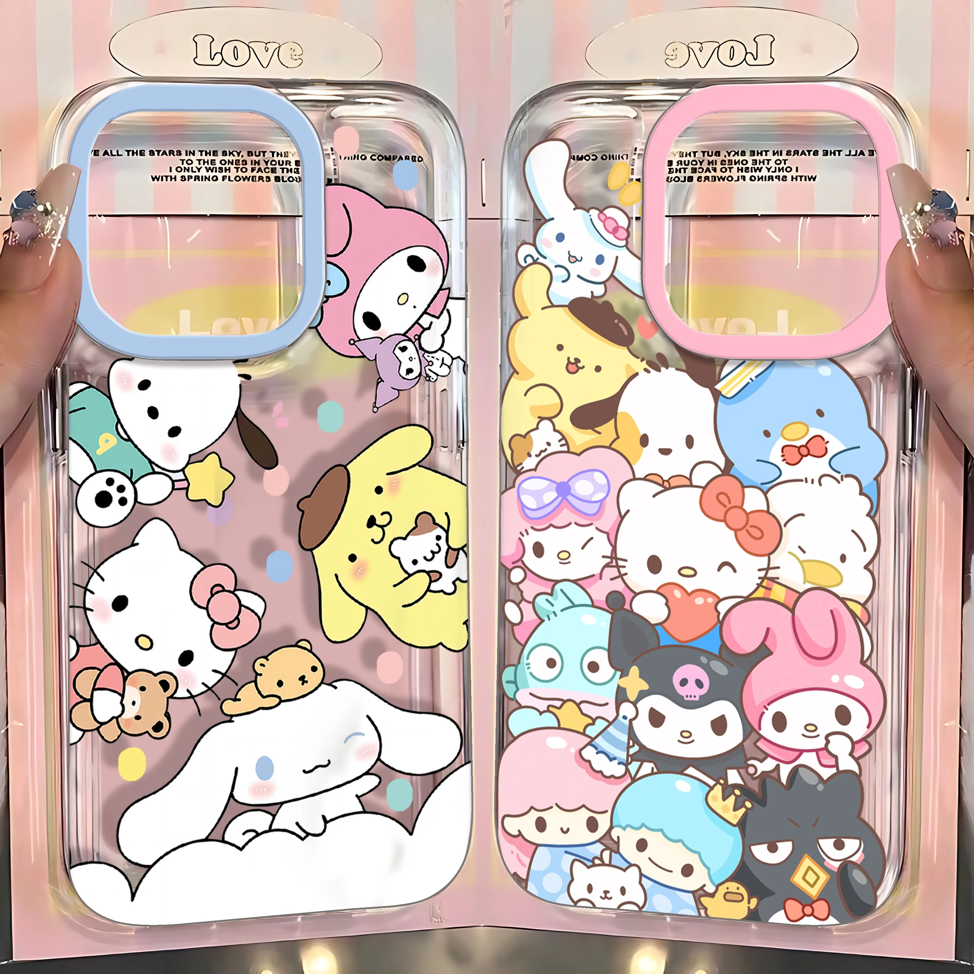 Etui na telefon Sanrios Cinnamoroll Pochacco Clear Space do Huawei P 30 50 Pro Lite Nova 5 6 7 9 7SE Pro 5G Transparent Cover