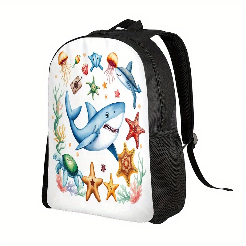 

A marine life-themed backpack for school, college, travel and work - lightweight bag with adjustable shoulder strap