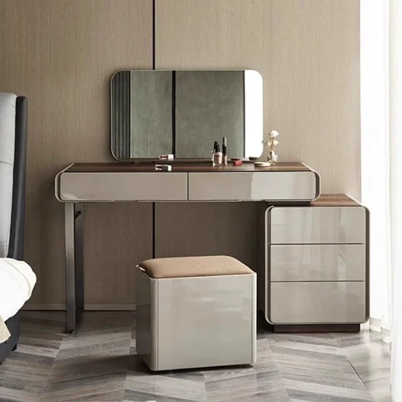 Luxury Dressing Table Stool Organizer Kitchen Storage Makeup Vanity Table Set Coiffeuse De Chambre Pas Cher Room Furniture