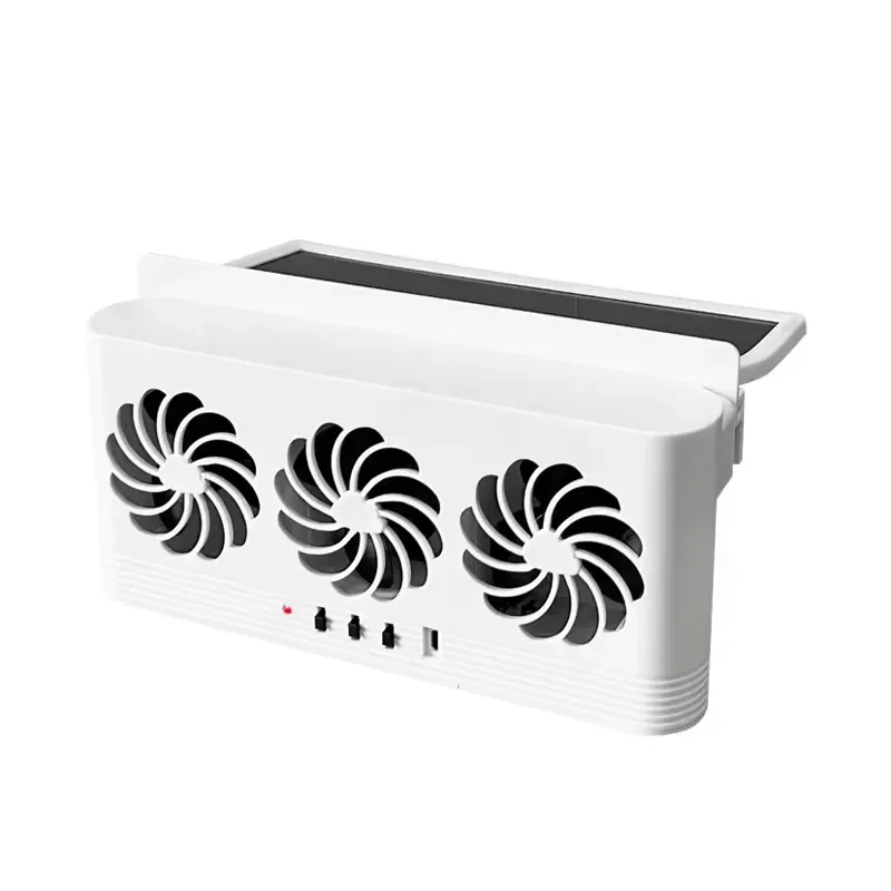 Summer 3-in-1 Solar Car Exhaust Fan Window Portable Cooling Smoke Extraction Fan for Vehicle