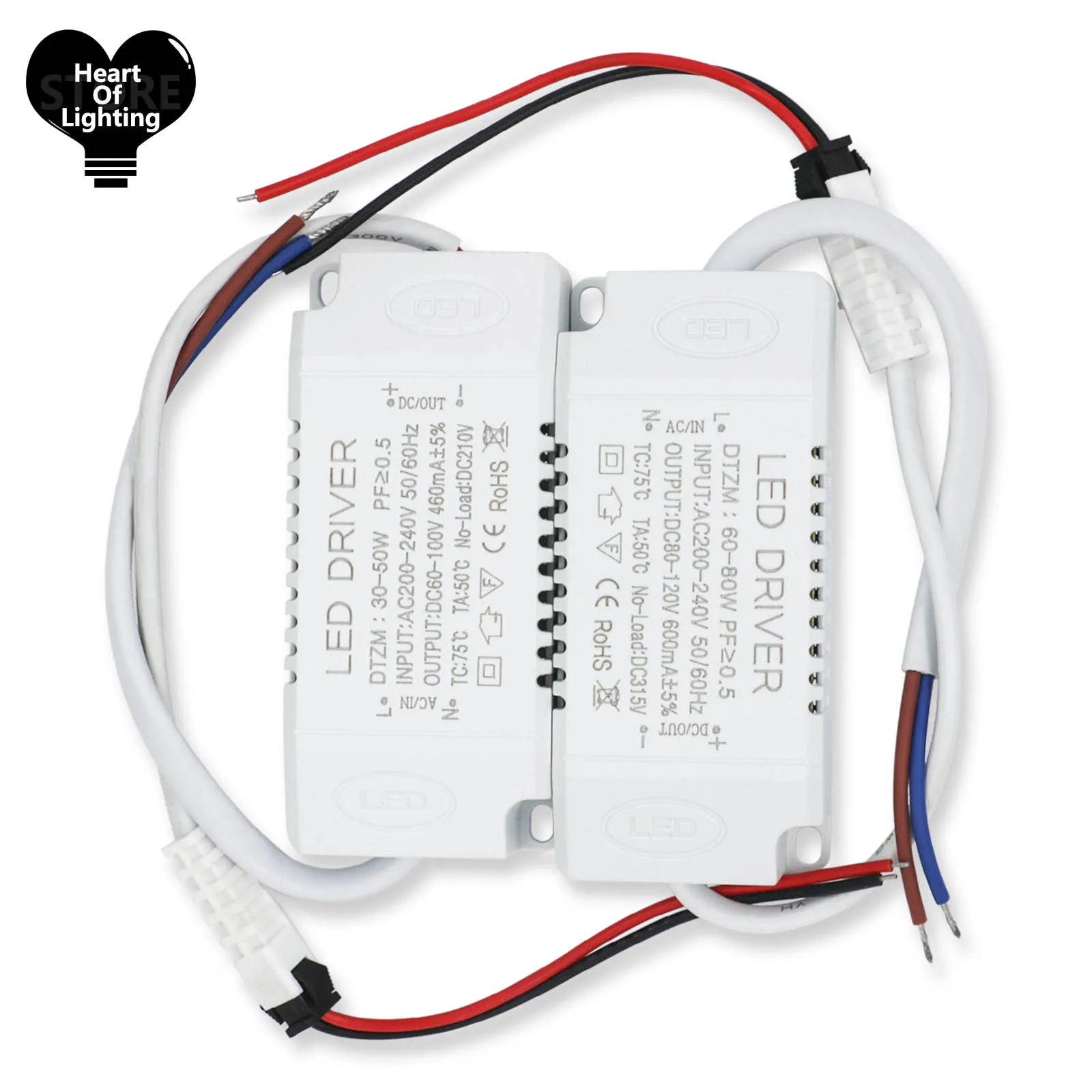 LED Lamp Driver Lighting Transformer 30-50W DC60-120V 60-80W For LEDs Power Supply Unit 460mA 600mA For LED Bulb Transformers