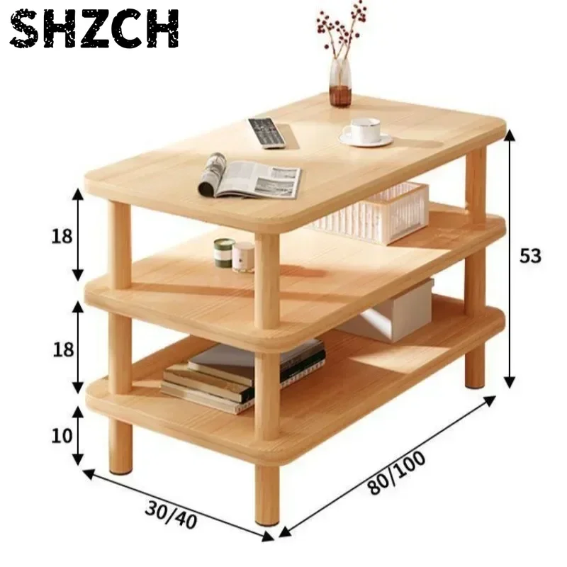 Living Room Sofa, Small Coffee Table, Household Simple Side Table, Bedroom Bedside Table Table Storage Rack Rental House Simple