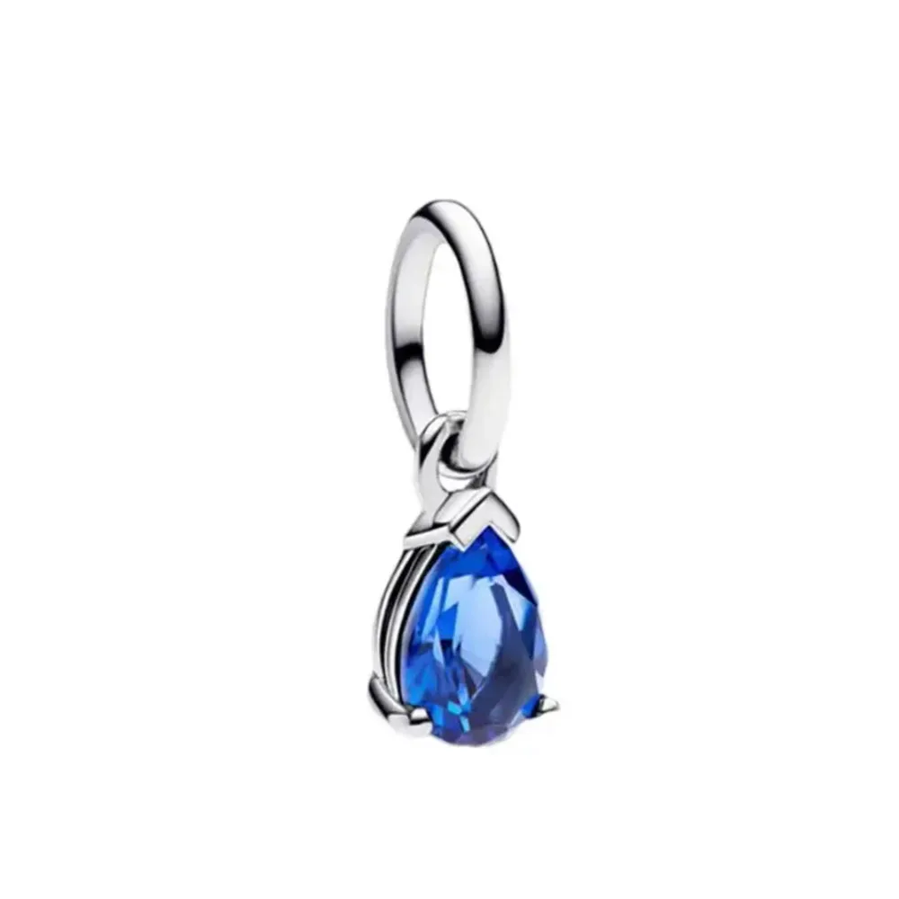 New Original 925 Sterling Silver Bule Bead Glitter Christmas Tree Charm Bird Fit Bracelet Necklace Women Diy Jewelry For Gift