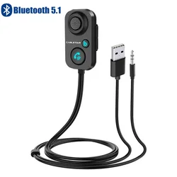 Receptor bluetooth 5.1 aux áudio 3.5mm adaptador sem fio para amplificador de carro mãos-livres alto-falante fone de ouvido acessórios do carro