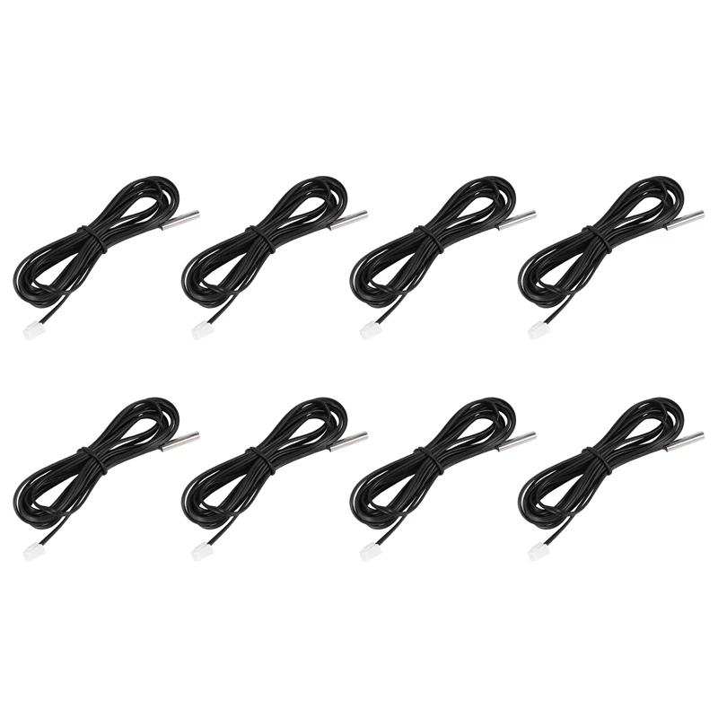 

Promotion! 8Pcs 2 M NTC Thermistor Temperature Sensor Waterproof Probe Wire 10 K 1% 3950 Black