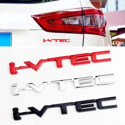 3D Metal IVTEC Letter Logo Car Rear Trunk Tailgate Emblem Badge For Honda Civic Accord City Jazz CRV Insight I VTEC Sticker