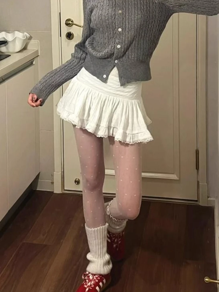 

Юбки женские шикарные летние милые модные милые повседневные трапециевидные формы в стиле Харадзюку со складками вечерние клубная одежда однотонные женские простые мини универсальные Y2k