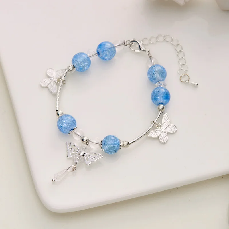 سوار بسيط مطرز بالخرز للنساء ، صائدة الأحلام الحلوة ، ريشة الفراشة ، سلسلة شرابة ، موضة الفتيات ، هدايا المجوهرات #4