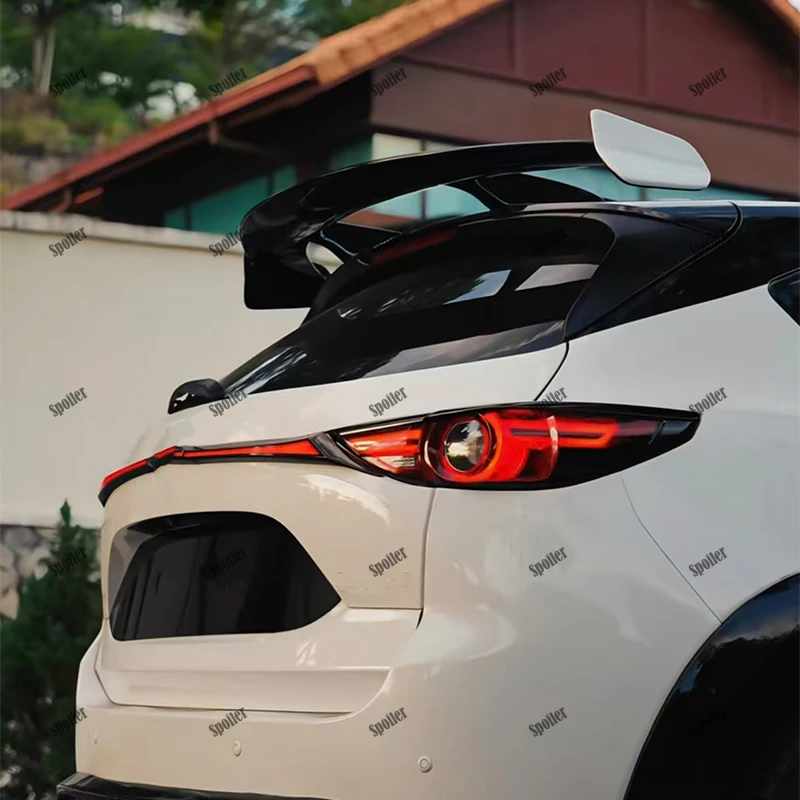 For Mazda CX-5 CX5 2018 2019 2020 2021 2023 2024 2026 Rear Roof Spoiler Wing Carbon Fiber Trunk Lip Wing Spoiler Car GT Styling view 4