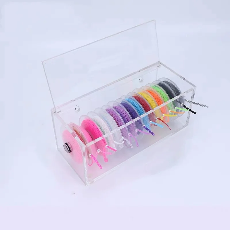 

Dental Orthodontic Power Chain Placer Organizer Elastic Ligature Tie Storage Box Dispenser Placing Box Dentist Tool