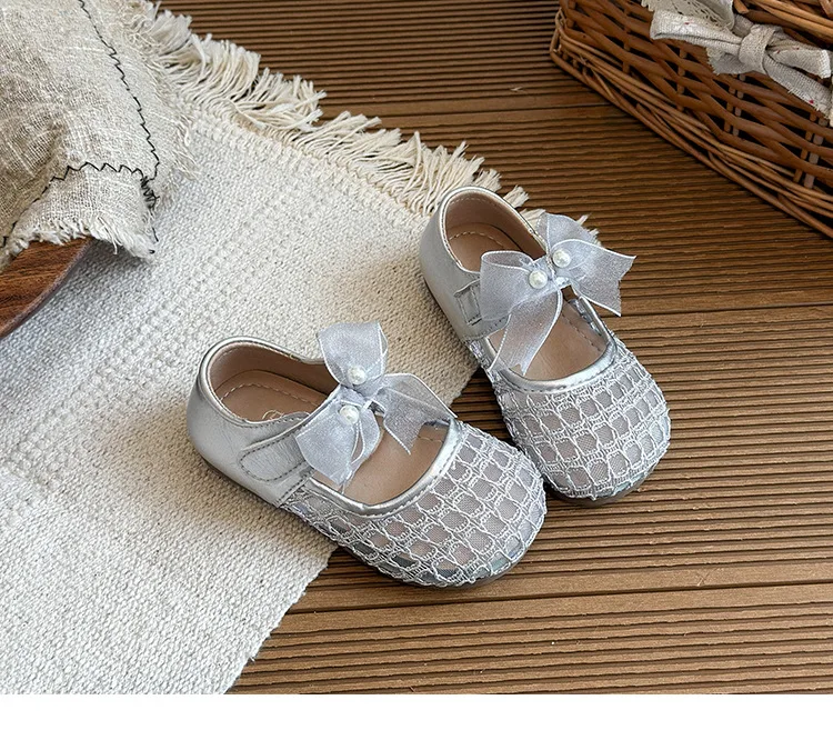 Mädchen-Sandalen Süße Spitzen-Kindersandalen Atmungsaktives Mesh 2026 Sommer Neue Kinder-Freizeitschuhe mit Klettverschluss Trendig – Detail 10