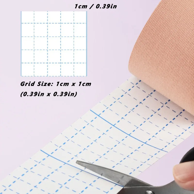 Facial Kinesiology Tape for Face Lift Myofascial Lifting Strips, 95% Cotton Elastic V-Line Jawline & Neck Firming Tape (1 Roll) view 2