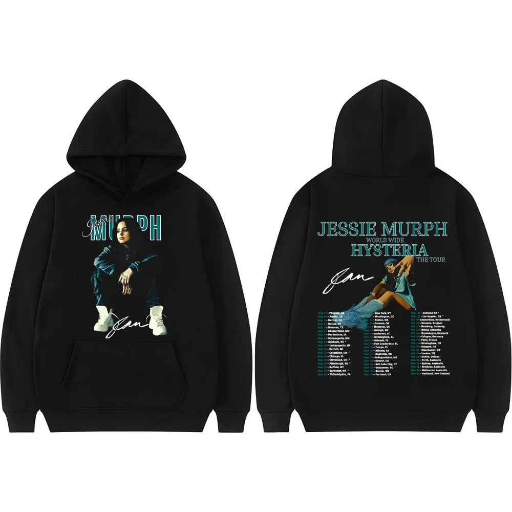 جيسي مورف 2025 رحلة غامضة عالمية ميرش ملابس رياضية الخريف/الشتاء الرجال النساء موضة ريترو فضفاض قلنسوة من القطن