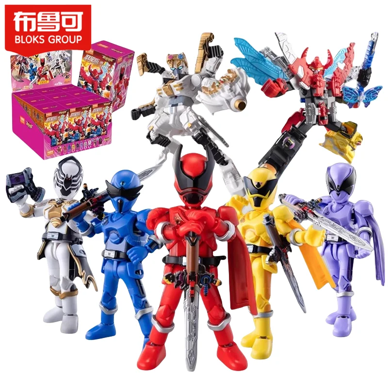 

Genuine Blokees Anime Figure Super Sentai Star Edition Vol.1 Bug King Lord Mail Cocoon Breaking Blind Box Boys Kids Toy Gifts