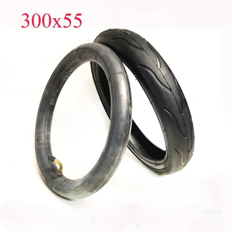 12 Inch 300x55 Inner Tube Tire For Etwow Electric Scooter Baby Carriage Trolley Inflatable Inside Outside Bag Tires Accessory