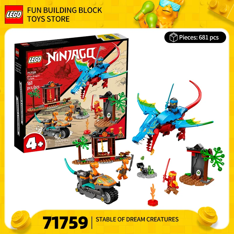 

LEGO Phantom Ninja Series 71759 71830 Ninja Flying Dragon Temple Building Blocks Children's Toy Gifts