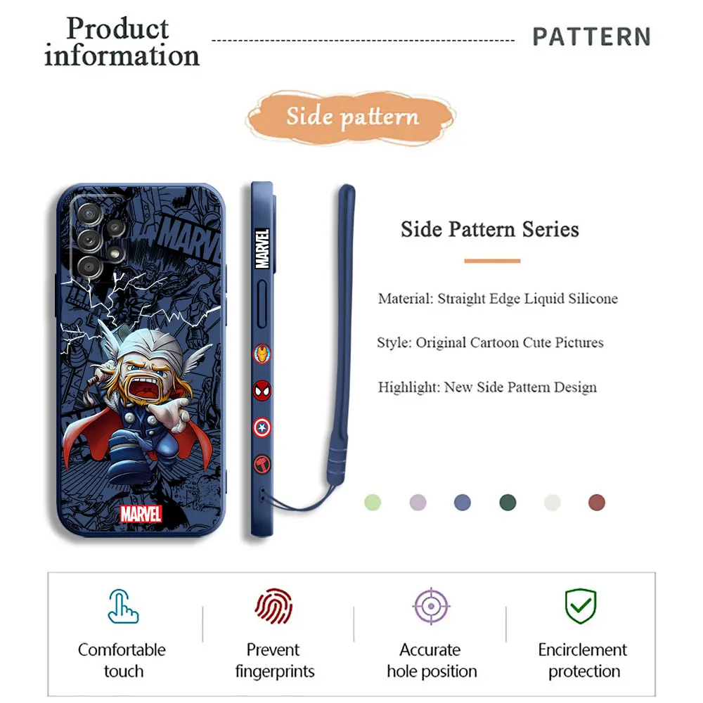 Marvel Thor Deadpool Case for Samsung Galaxy A12 A25 A24 A34 A11 A13 A32 A22 A23 A42 A21s A54 A53 A72 A52 A33 Silicone Cover