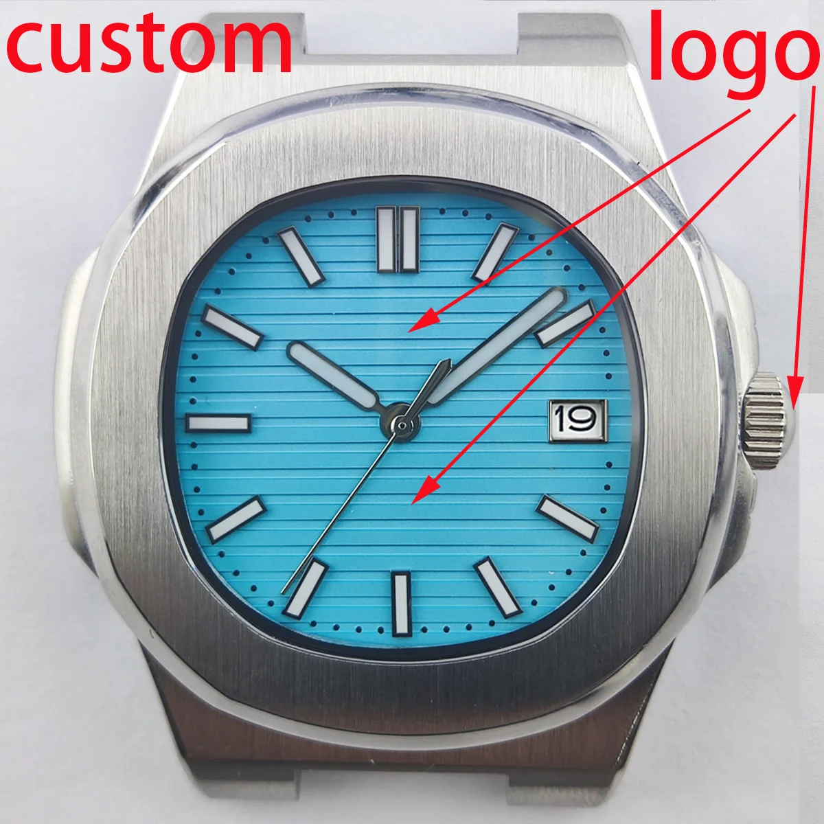 41mm nh35 Watch case NH35 case nh35 dial Hands custom logo watch Miyota 8215 NH36 case nh35 Movement Watch accessories parts