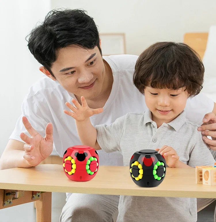 Rotating Magical Bean Cube Fingertip Toy Children Puzzle Creative Interactive Game Fidget Spinners Stress Relief Toys Rubix Cube