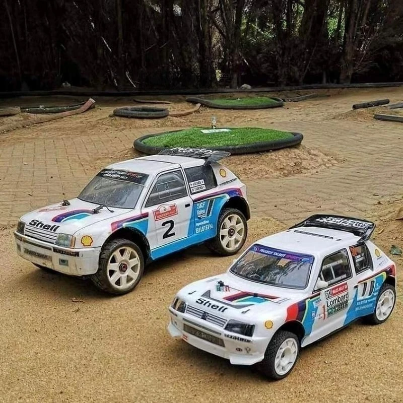 TeamC Bodies 190mm RC Rally Car Bodywork 1/10 Peugeoot 205 T16 Clear Body Shell W/Rear Wing ,Light Buckles and Mirrors + Decals