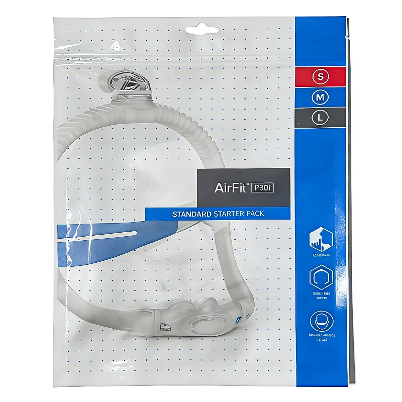 Máscara de almohadas nasales Original Resmed Airfit P30i para Resmed Auto CPAP incluye cojín de almohada con marco de correa (S/M/L)