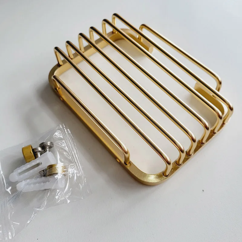 Gold Soap Dishes Soap Basket Wall Mounted Soap Dish Bathroom Accessories Bathroom Furniture Toilet Balcony Glass Soap Holder