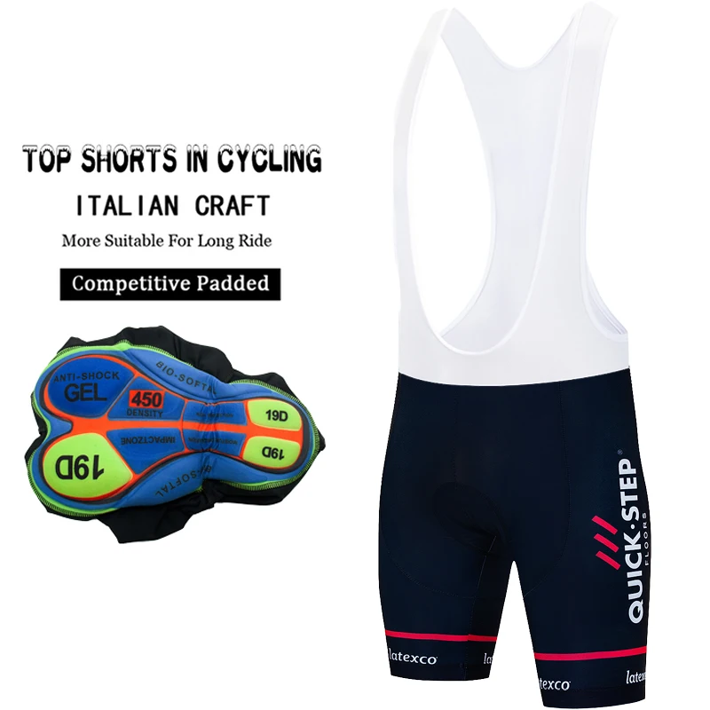 Quick step 2025 Gel Cycling Shorts Mtb Bretelles Lycra Men\'s Pants Bibs Triathlon Short Pns Road Bike Culotte Maillot Clothing