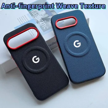 Luxury PU Weave Leather Texture Magnetic Phone Case For Google Pixel 11 10 9 Pro XL 10A…