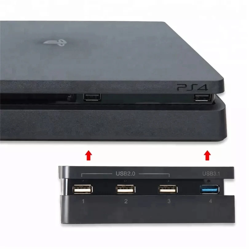 TP4-821 4-in-1 USB 3.0 High Speed For PS4 Slim Adapter For PS4 Slim Console USB2.0 Extender