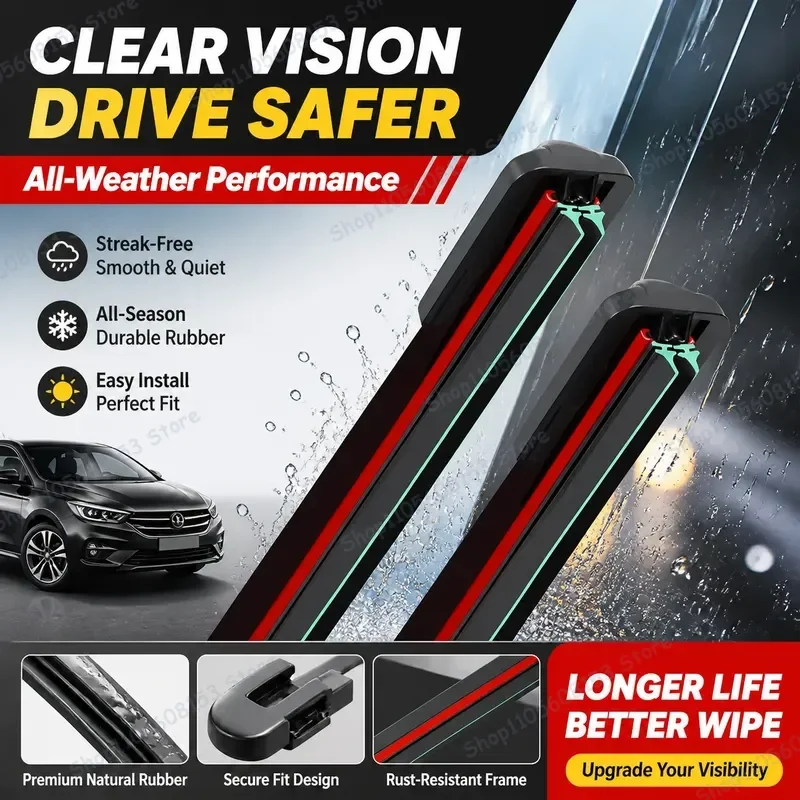 

For Mercedes Benz B Class W245 W246 W247 2005-2023 B200 B220 B250 Front Rear Windshield Wiper Blades 2 Pack Premium All
