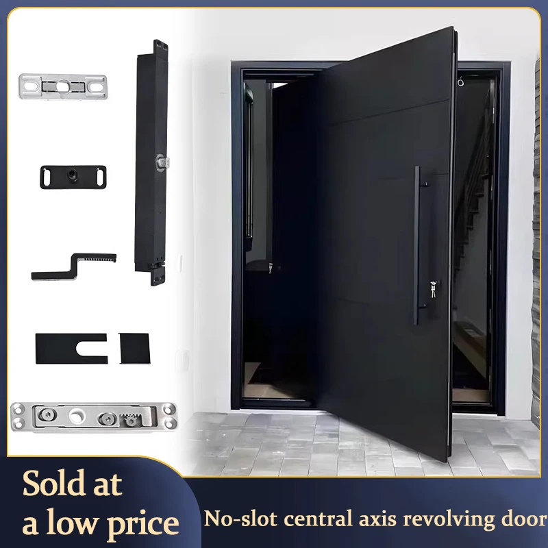 No-Digging Groove Floor Spring Hardware Wood Aluminum Revolving Door Off-Axis Door Accessories With Positioning Angle Door Hinge