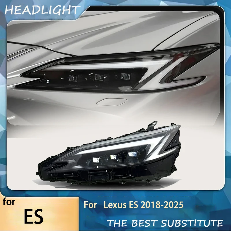 Car LED Head Lamp For Lexus ES Headlights 2018-2025 ES200 ES250 ES300H DRL Head Lights Projector Lens Automotive Accessories
