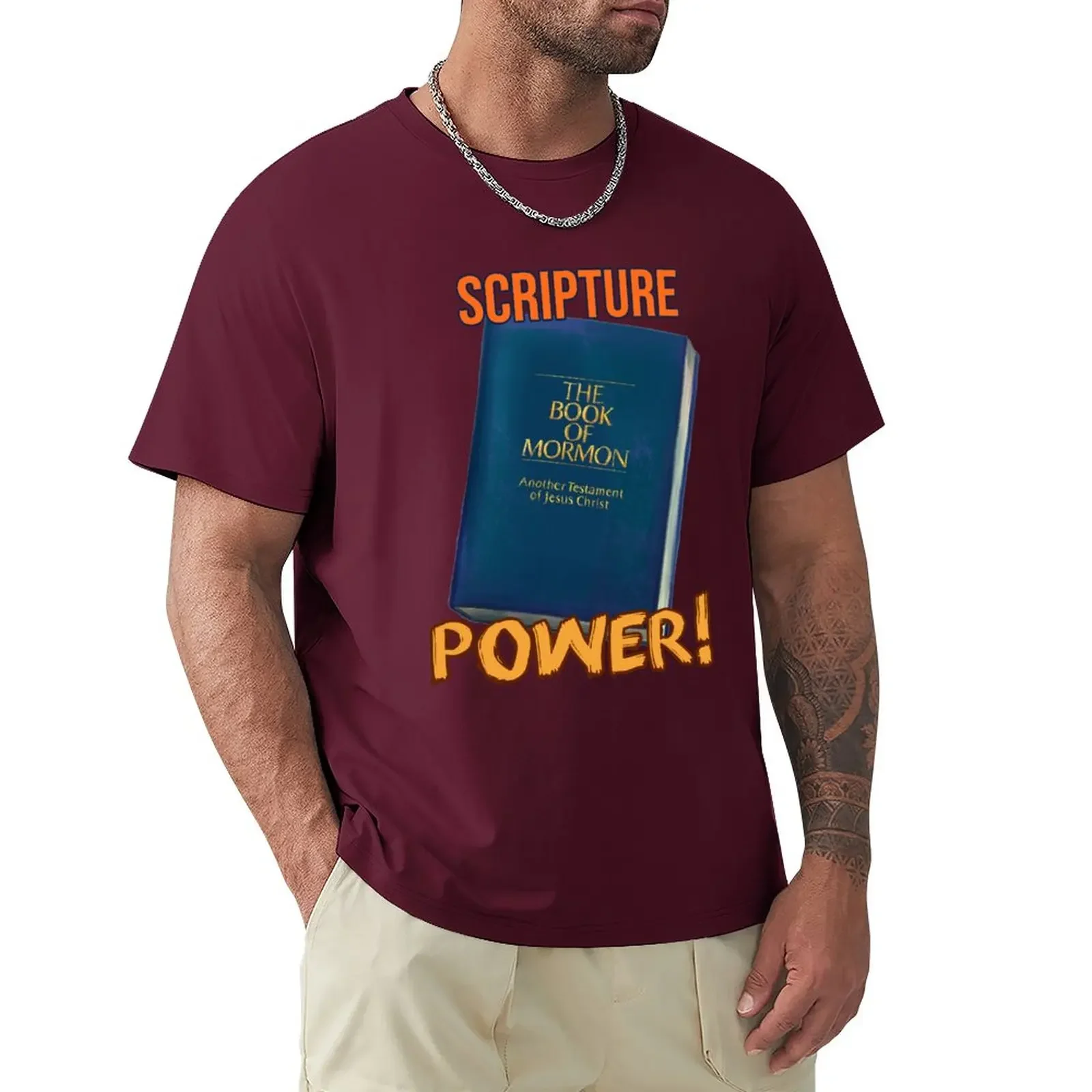 anime clothes  Book of Mormon- Scripture Power! T-Shirt custom t shirt plus size tops quick-drying  t shirts for men graphic