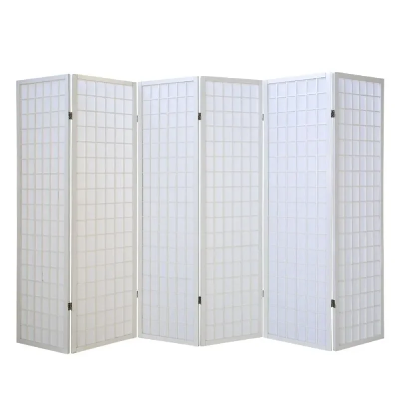 Japanese Solid Wood Folding Screen Room Divider Movable Partition Wall Zen Style for Small Apartment Living Room Decor