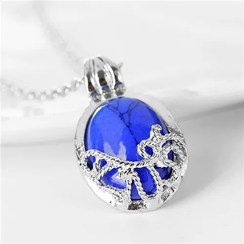 Film The Vampire Diaries Katherine Fashion Anti-sunlight Lapis Lazuli Pendant Necklace