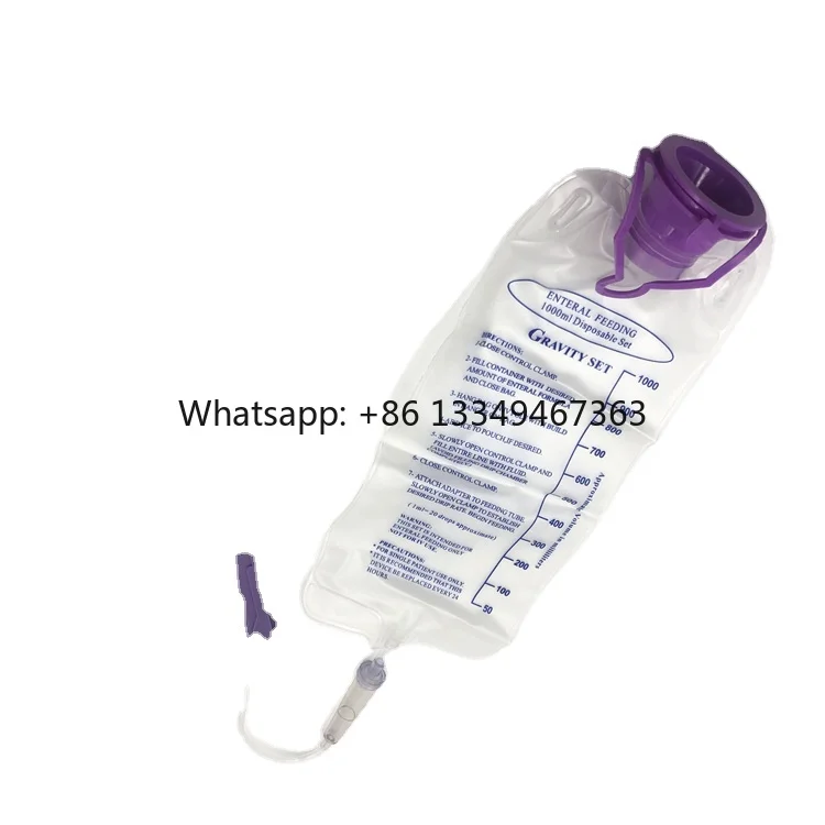 Medical Grade Pvc Disposable Nutrition Bag Gravity Enteral Feeding Bags Set