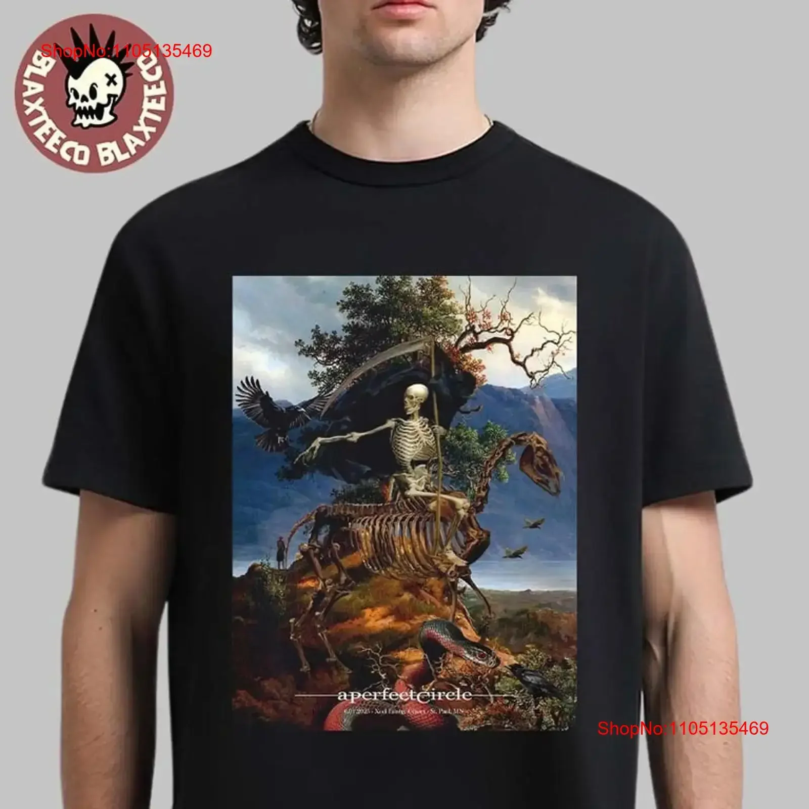 A Perfect Circle Sessanta V2 St Paul MN June 1 2025 Poster Event T Shirt vintage Washed Stylish Stretched designer clothes