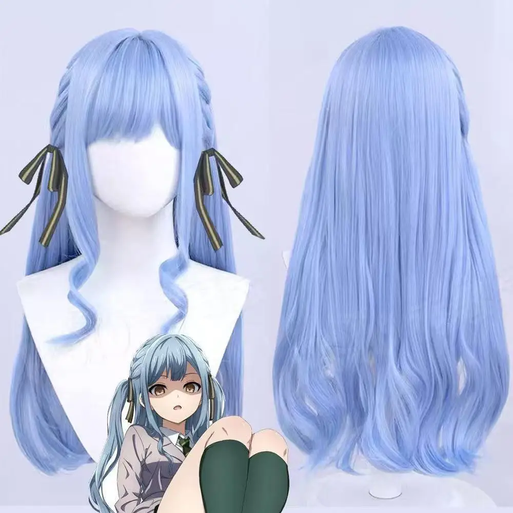 

1 piece of blue side braided micro curly long hair MYGO! Anime Shoko Toyokawa plays a wig