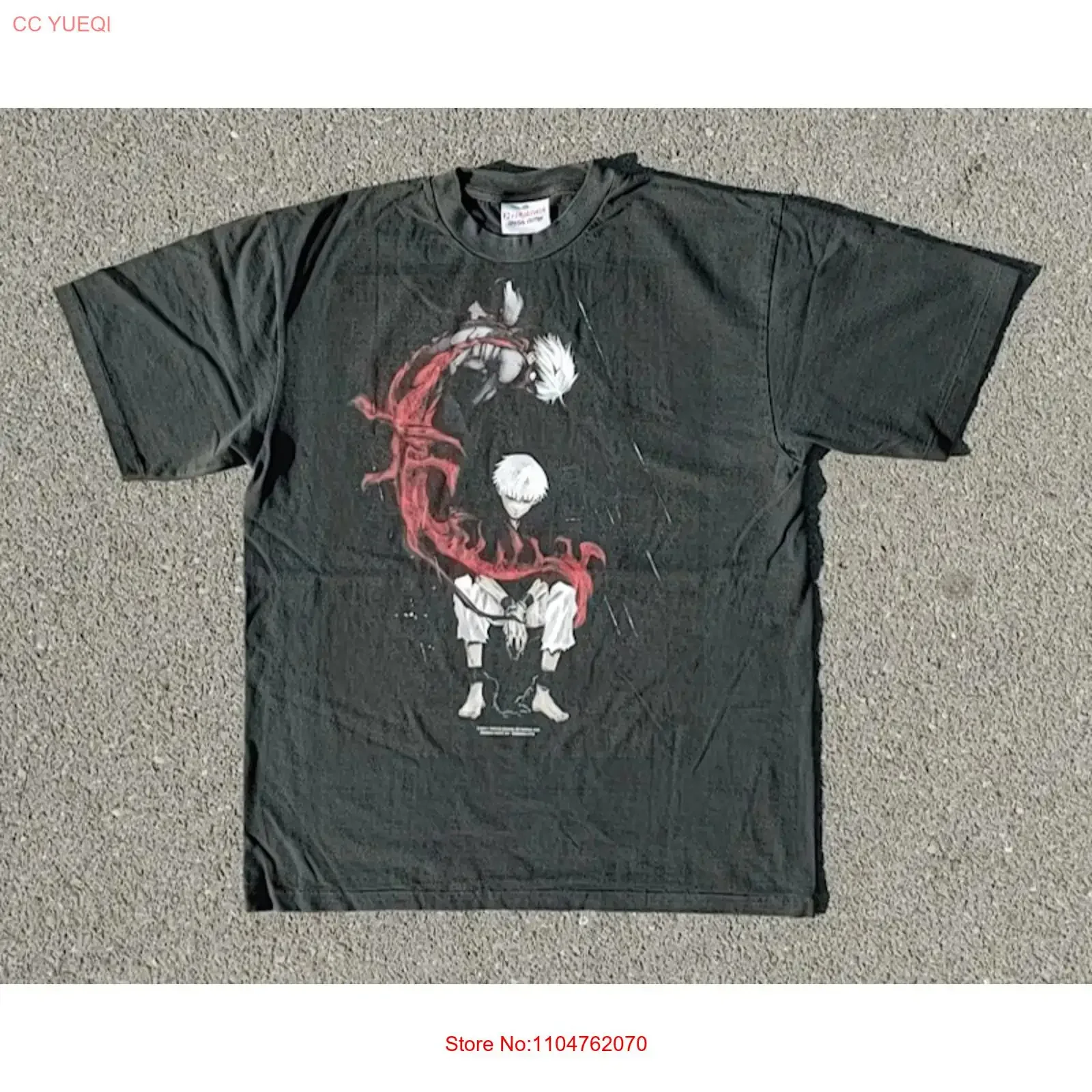 Modern Boot Tokyo Ghoul Ishida Sui Hiptrack Anime Print T Shirt Size XL vintage Washed Comfortable Breathable Soft graphic