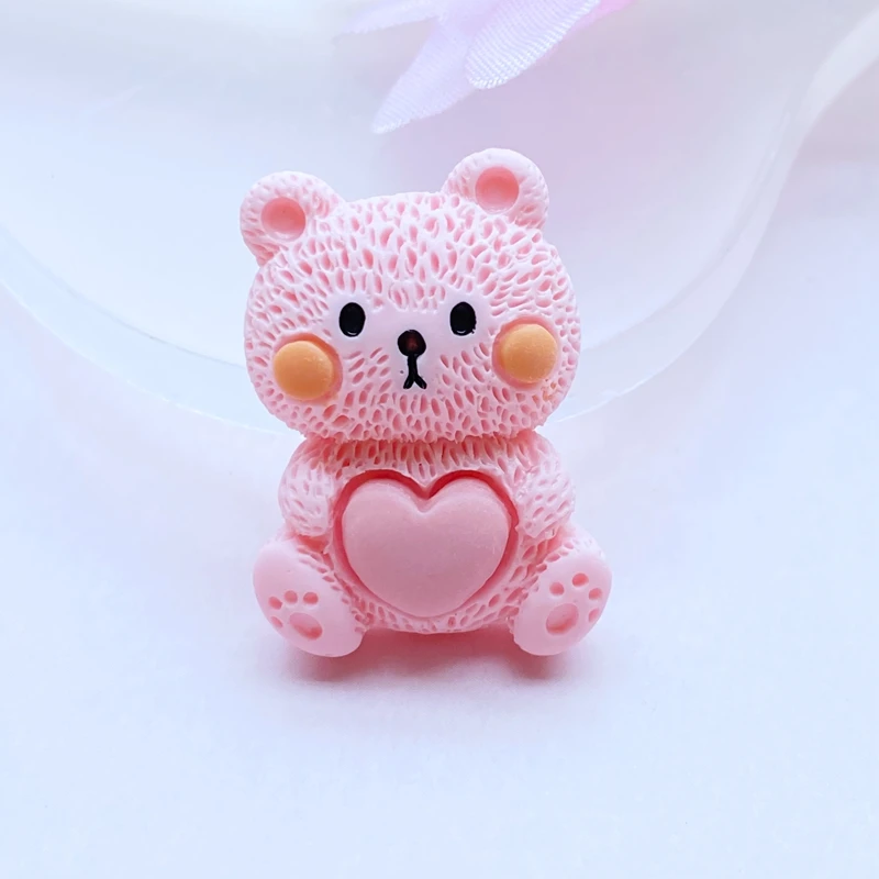 10Pcs/Lot New Mini Cute Cartoon Animal Rabbit / Bear Series Flatback Resin Kawaii Scrapbooking Embellishments Diy Accessories