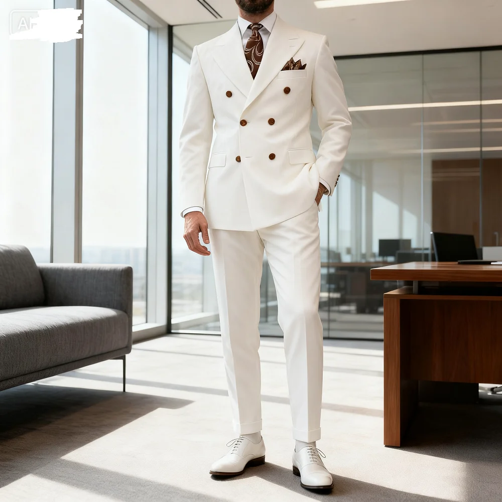 

Elegante Green 3-Piece Men's Smoking Terno Wedding Suit Ensemble Notch Lapel Fine Fit Jacket Pants Vest Business Outfit