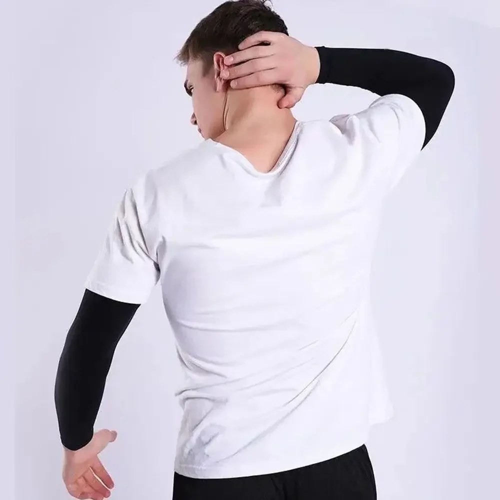 1 زوج الشمس حماية أكمام أذرع تبريد الصيف التبريد الجليد الأكمام سريعة الجافة غطاء للذراع يتعرض الإبهام غطاء اليد تشغيل الصيد الدراجات #3