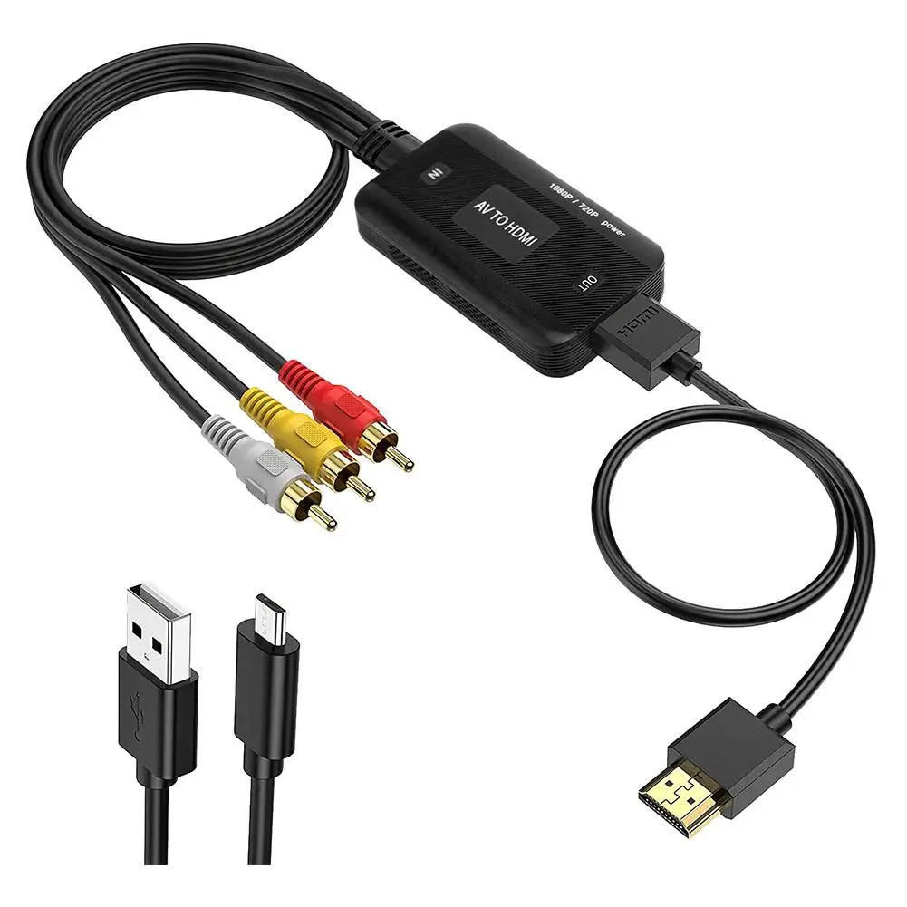 RCA to Converter Composite to Adapter Support 1080P PAL/NTSC for PS1 PS2 PS3 STB Xbox VHS Player DVD VHS Support